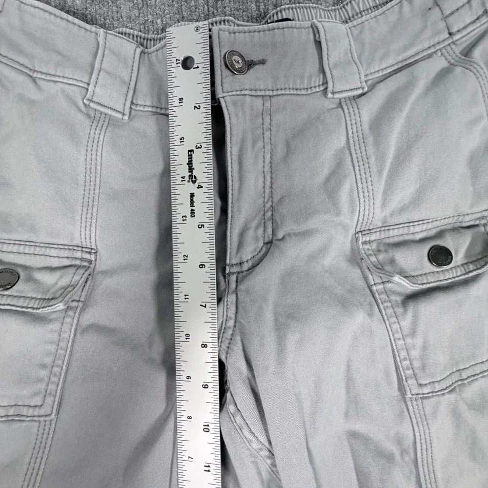 Hollister Low-Rise Baggy Cargo Pants Light Grey W27 L27 Y2K Utility Wide Leg‎